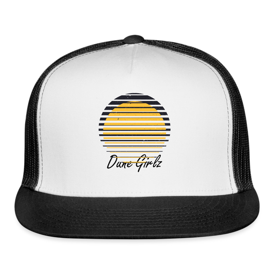 Dune Girlz Sunset trucker hat - white/black