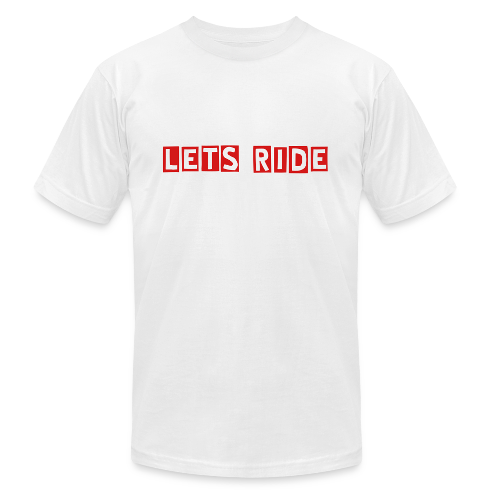 Unisex T-shirt LETS RIDE - white