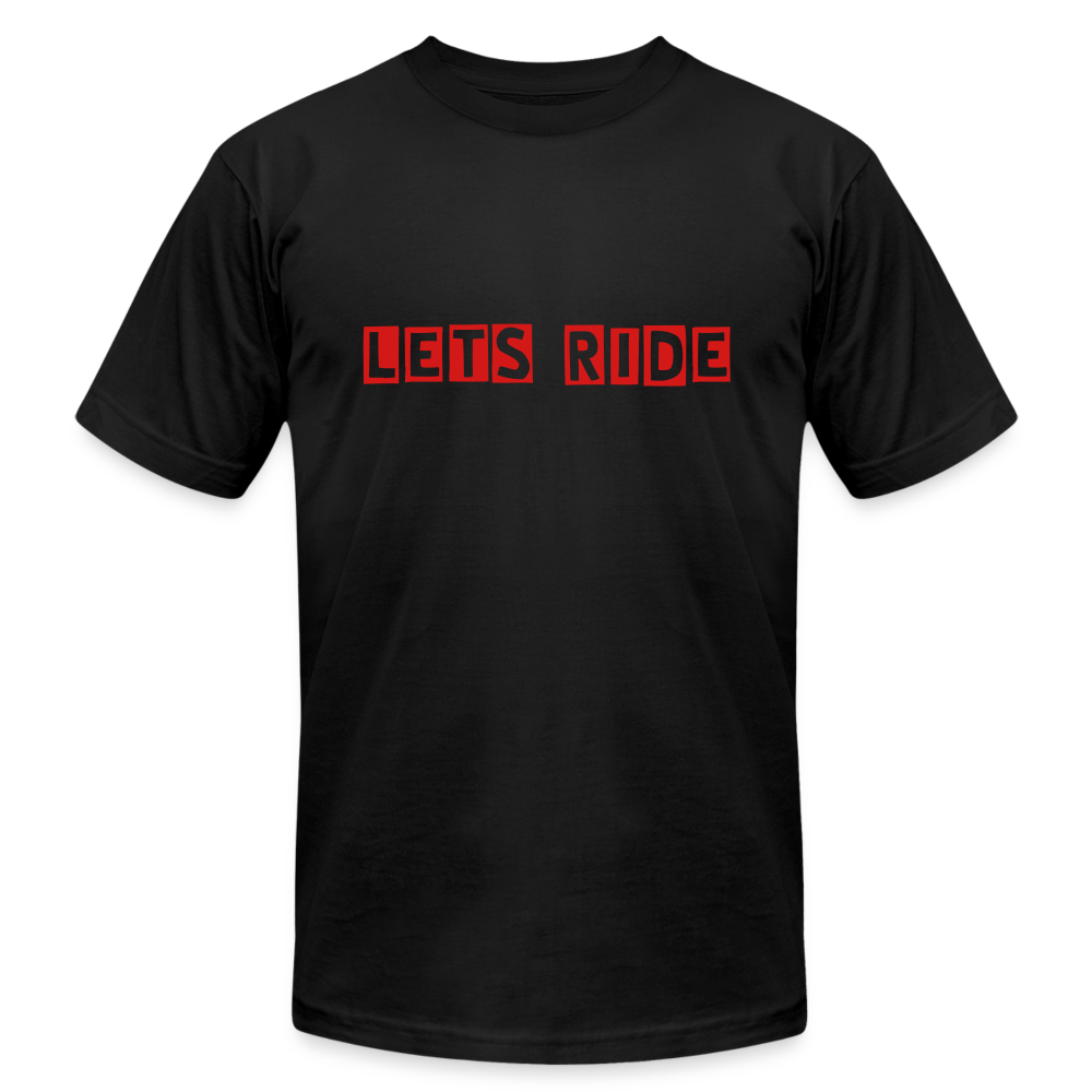 Unisex T-shirt LETS RIDE - black