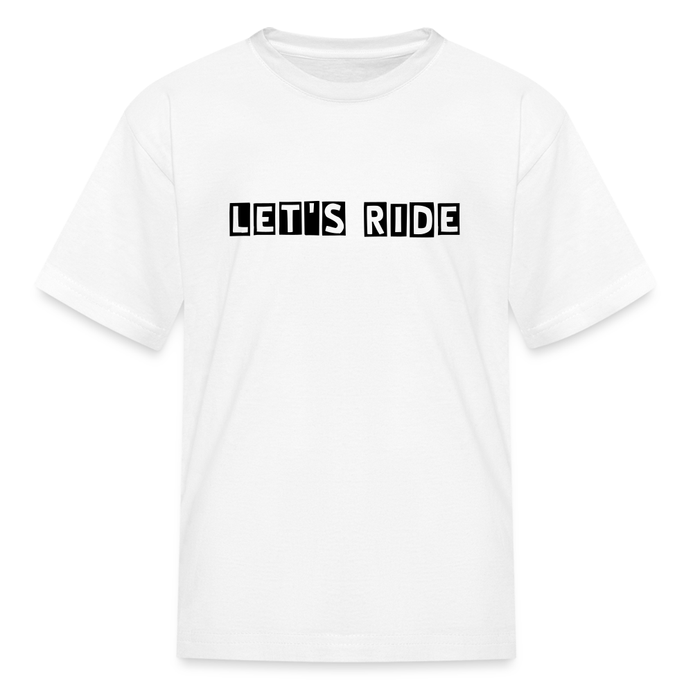 Kids' Let's Ride T-Shirt - white