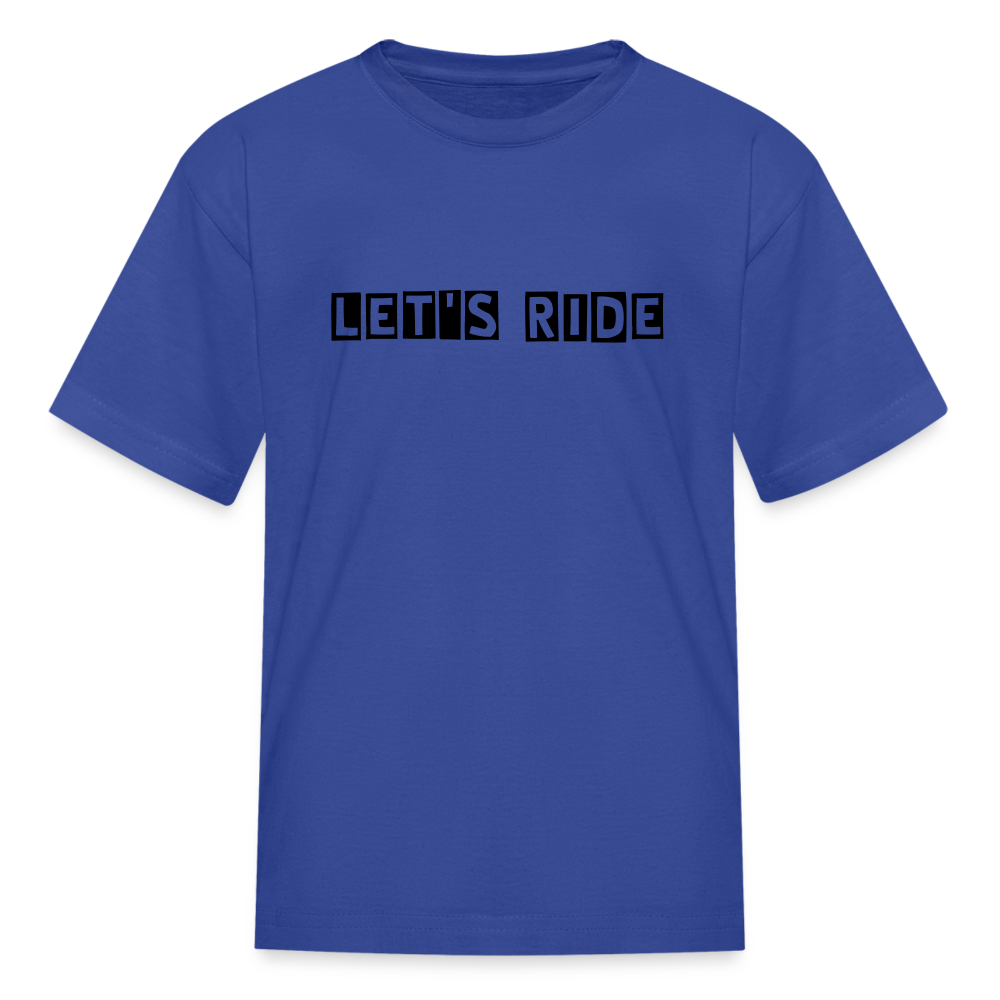 Kids' Let's Ride T-Shirt - royal blue