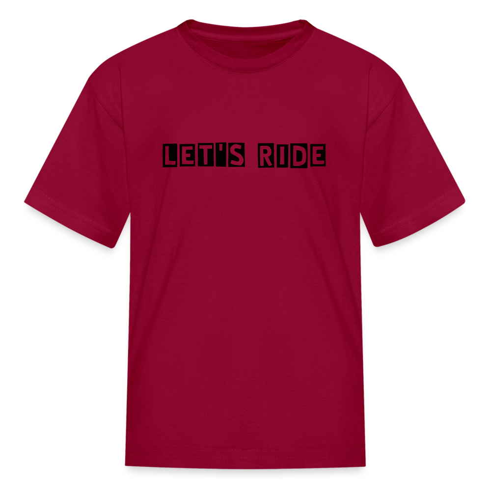 Kids' Let's Ride T-Shirt - dark red