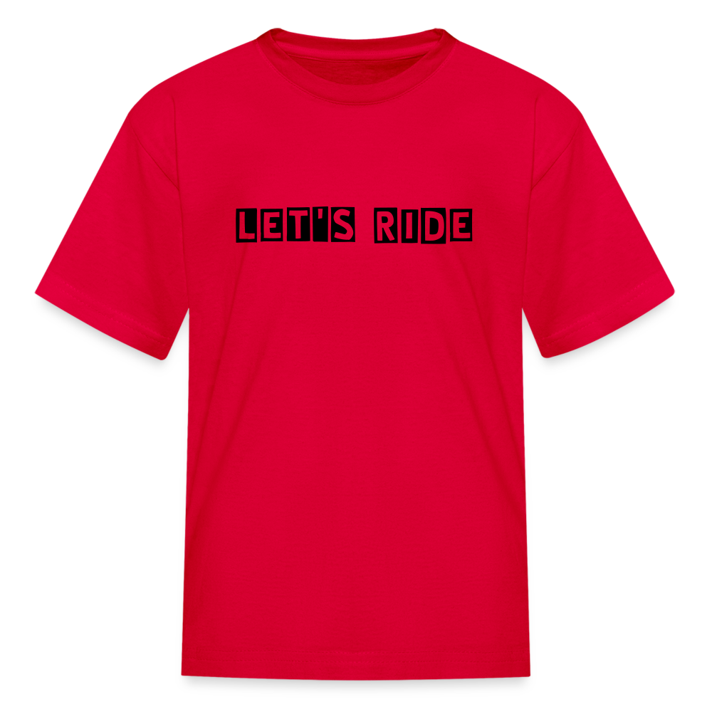 Kids' Let's Ride T-Shirt - red