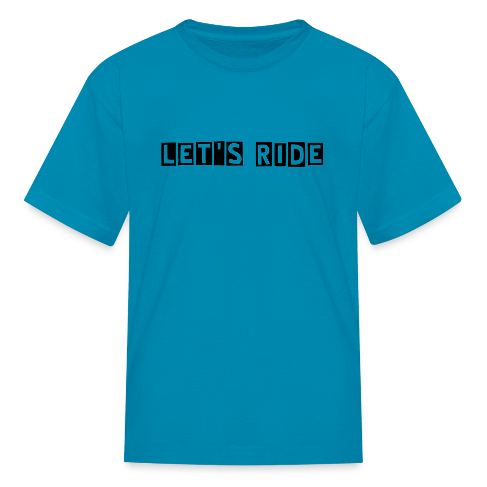 Kids' Let's Ride T-Shirt - turquoise