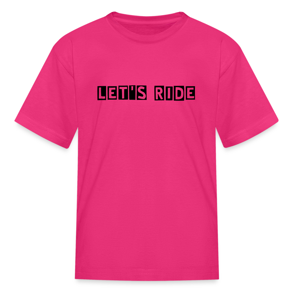 Kids' Let's Ride T-Shirt - fuchsia